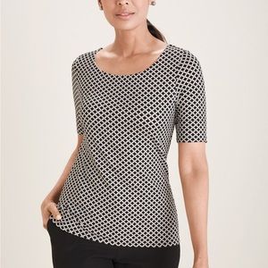 TOUCH OF COOL
Printed Ballet-Neck Tee 570302609
Size 3 (16-18) XL 
EUC No flaws